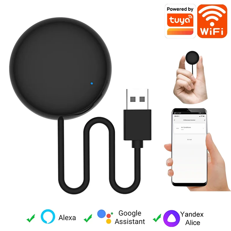

Tuya Smart Wifi IR Universal Remote Control with Tuya and Smart Life App Remote for Air Conditioner TV DVD Alexa Google Home