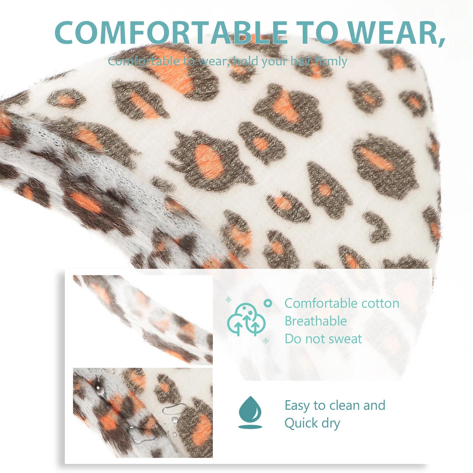 

3 Pcs Hair Accessories for Leopard Print Headwear Photo Props Wide Headband Headbands Women Colorful Spa