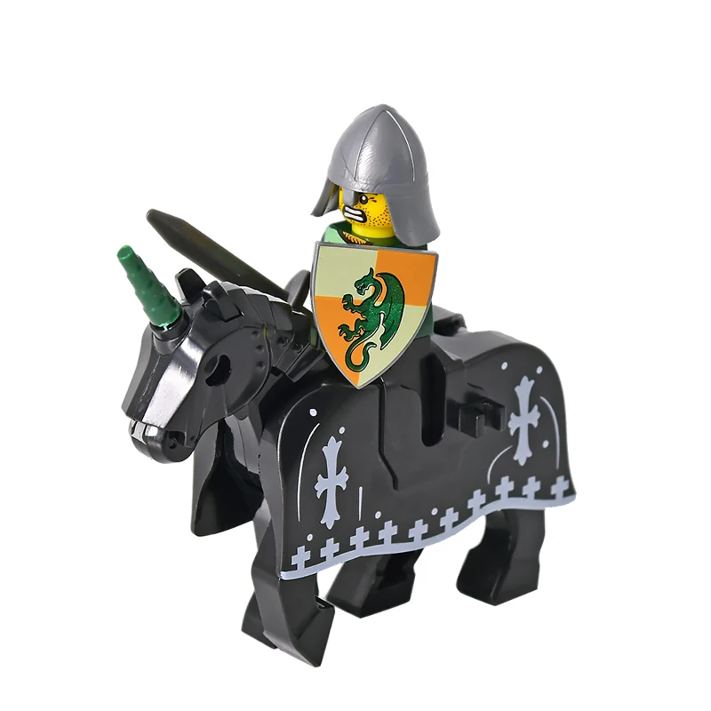 Medieval Figures Middle Ages Rome Warriors Knights Ranger Soldiers Horse Castle King Building Blocks Bricks Toys for Kids gifts