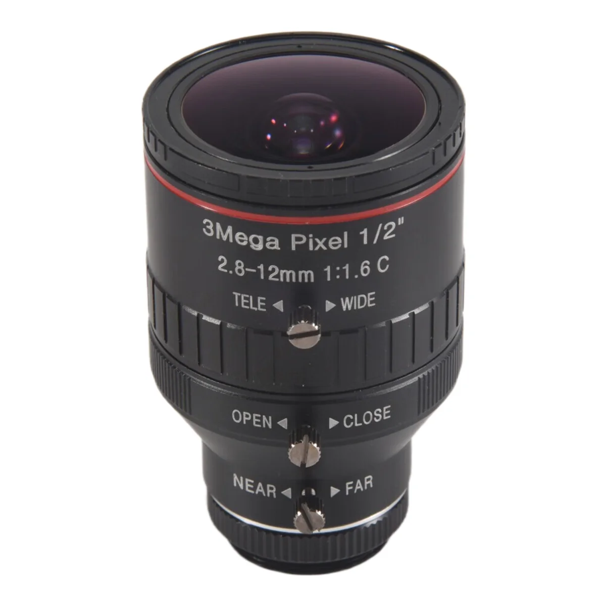 SLQZT Obiettivo industriale Zoom manuale con iride 2.8-12mm 3MP Obiettivo con attacco C Accessori per fotocamera con obiettivo CCTV