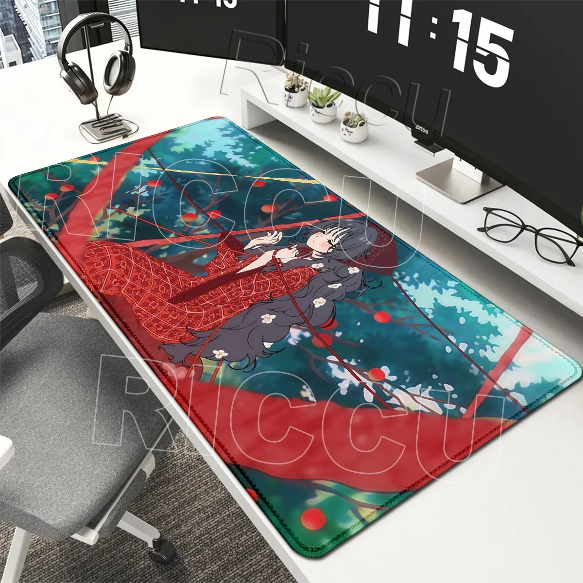 Hot Anime The F-ragrant F-lower B-looms with Dignity Pattern Mouse Pads Kaoruko Waguri Non-slip HD Computer Keyboard XXL Carpets