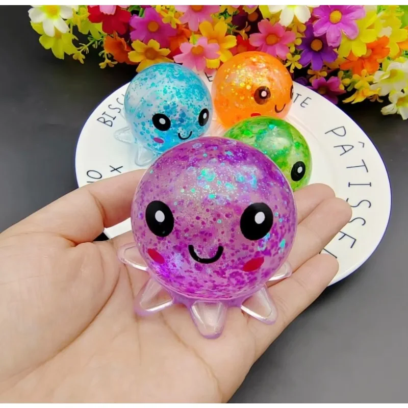 Pretty Cute Realistic Octopus Squishy Premium Material, Super Soft Slow Rebound Stress Relief Fidget Toy Gift for Adults Friends