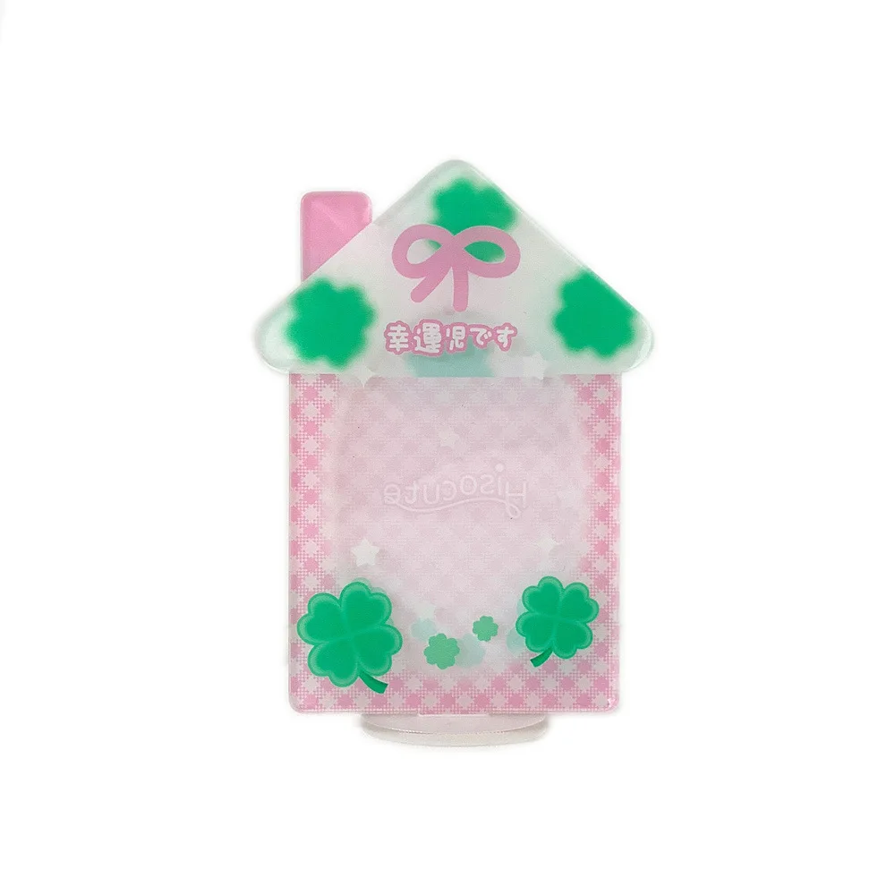 حامل بطاقات الصور البرسيم الملونة الكورية الاكريليك 3 بوصة Kpop المعبود بطاقة الصور جامع إطار الصورة بطاقة واقية مكتب الديكور