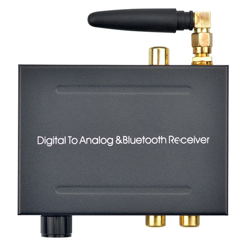 Conversor de áudio digital para analógico Bluetooth DAC com receptor Bluetooth com ajuste de volume de controle de volume 3,5 mm