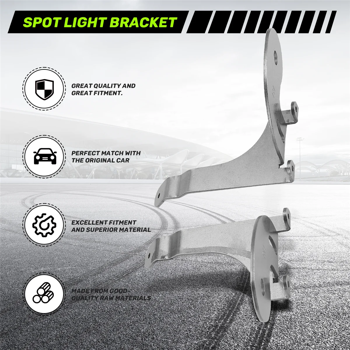 Stainless Steel Car Front Grille Spot Light Fixing Bracket For-BMW Mini R50 R52 R53 2001-2007—L49A