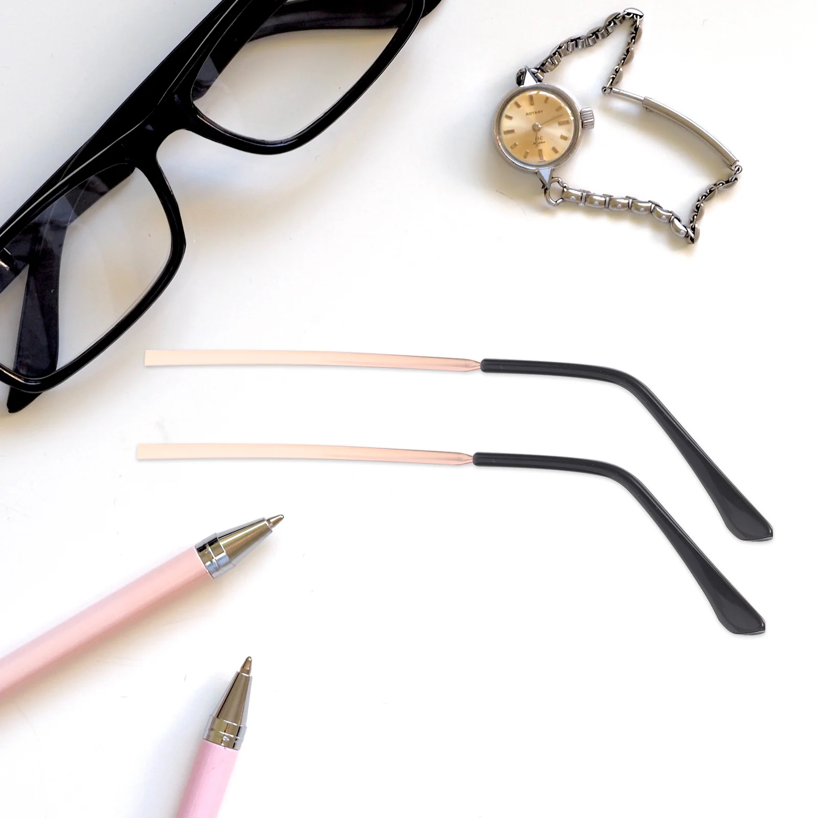 Remplacement des branches de lunettes pour femmes, monture de lunettes, branches en métal, lunettes de soleil en plastique