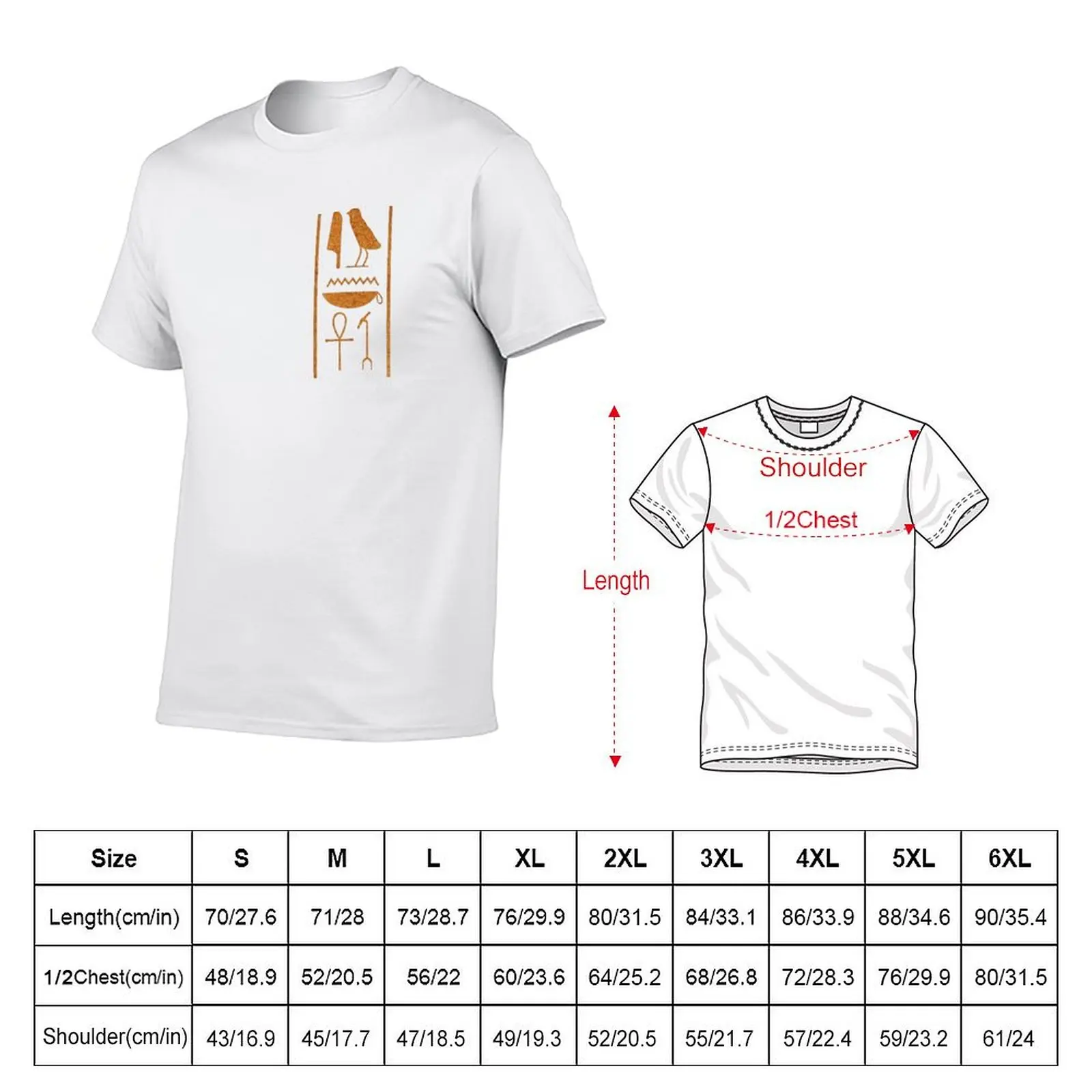 May you have a long life and a solid home - Gold Hieroglyphic T Shirt design: Original Artwork Copyright Stuart Littlejo T-Shirt
