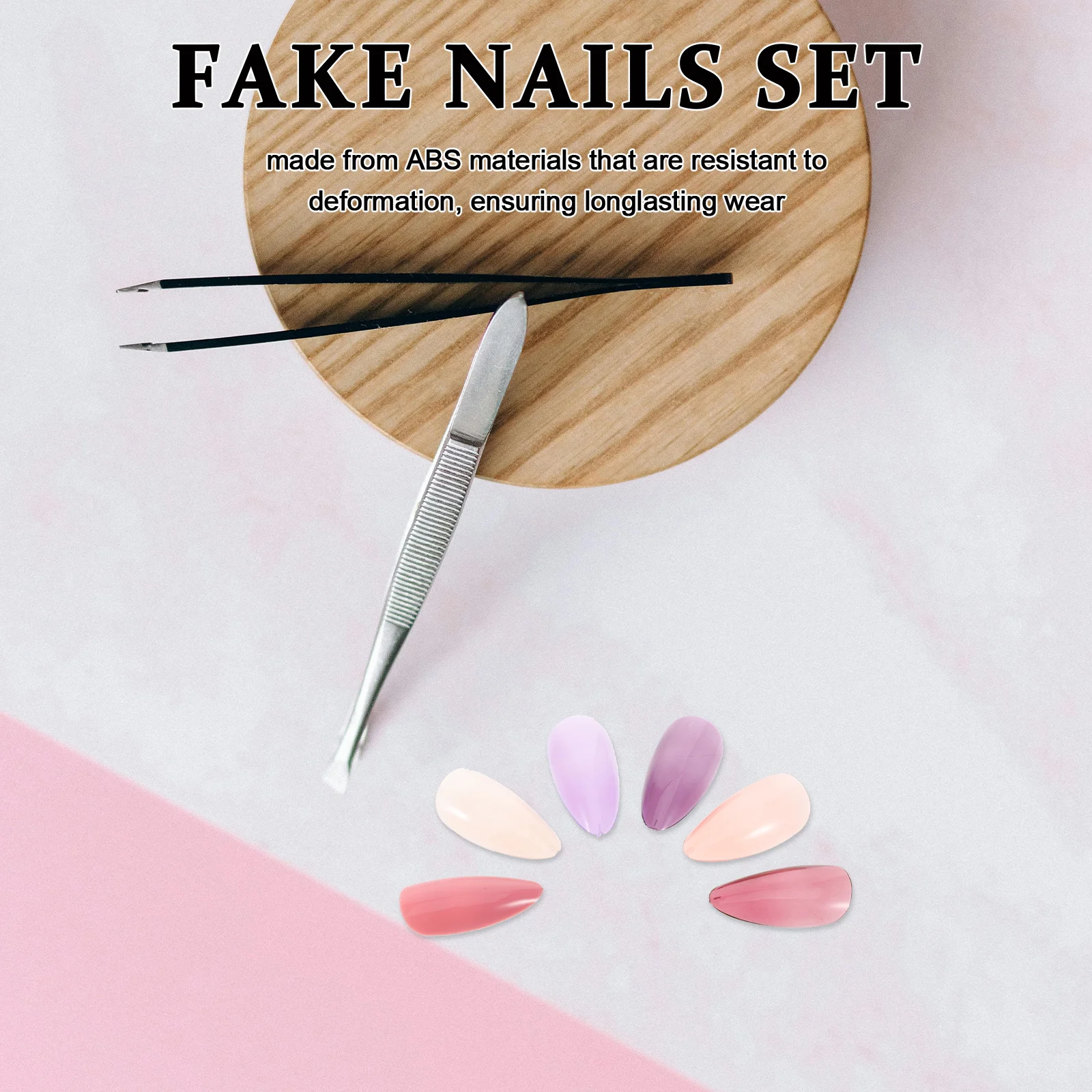 

Matte Fake Nails Set Full Cover Nail Tips Artificial Press on Nails Bulk Pack Nail Art Decoration Compact Kit for Professional