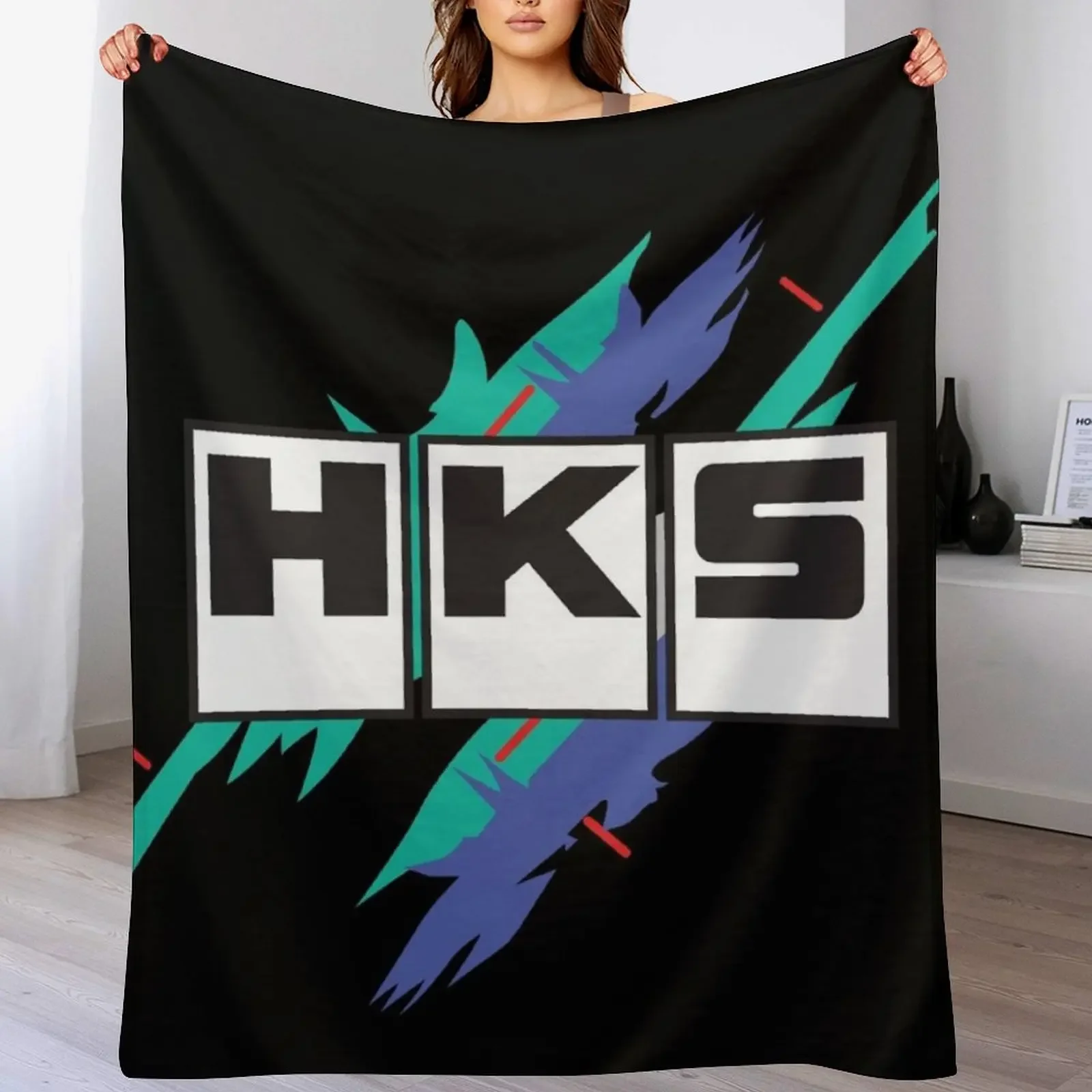 

HKS Vintage Throw Blanket Machine Washable Soft Warm Blanket