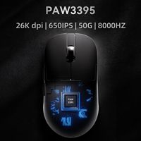 AJAZZ AJ159Pro 8Khz Gaming Mouse 56g Lightweight Mouse BT/2.4G/Wired Tri-Mode With Magnetic Charging Dock PAW3395 Sensor 26K DPI