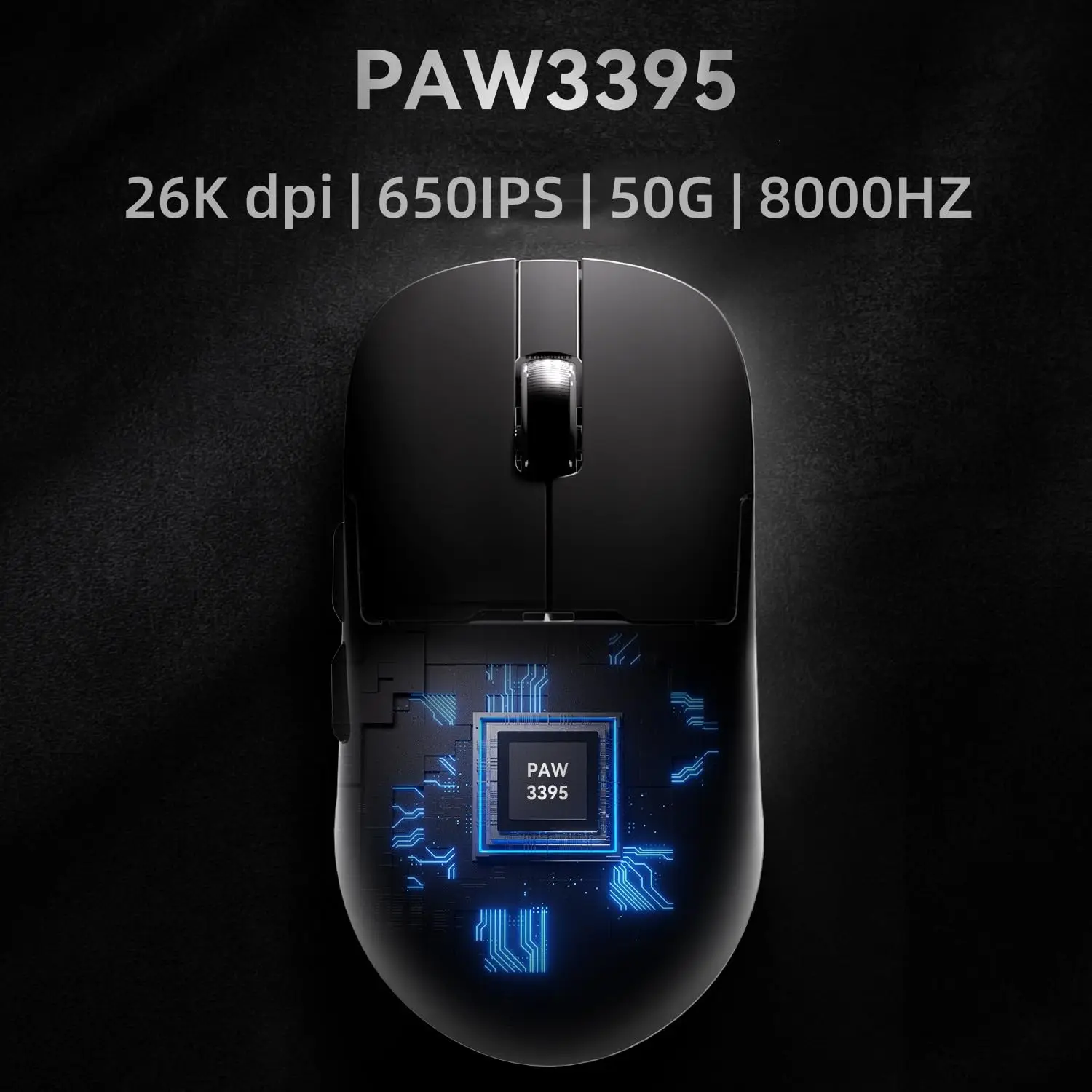 Imagem -04 - Ajazz-mouse Gamer Leve Aj159pro 8khz 56g bt 24g com Fio Modo Triplo Doca de Carregamento Magnética Sensor Paw3395 26k Dpi