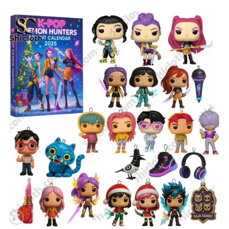 Korean Wave Devil Hunter Blakpink kommt zum Feiertag Blind Box Weihnachtsbaum Dekoration Kunststoff Anhänger