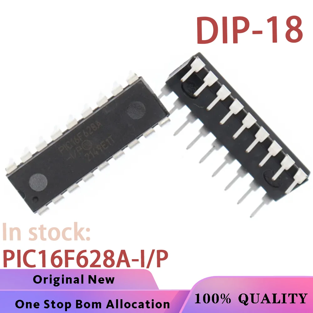 

(1-10PCS) 100% New PIC16F628A-I/P DIP-18