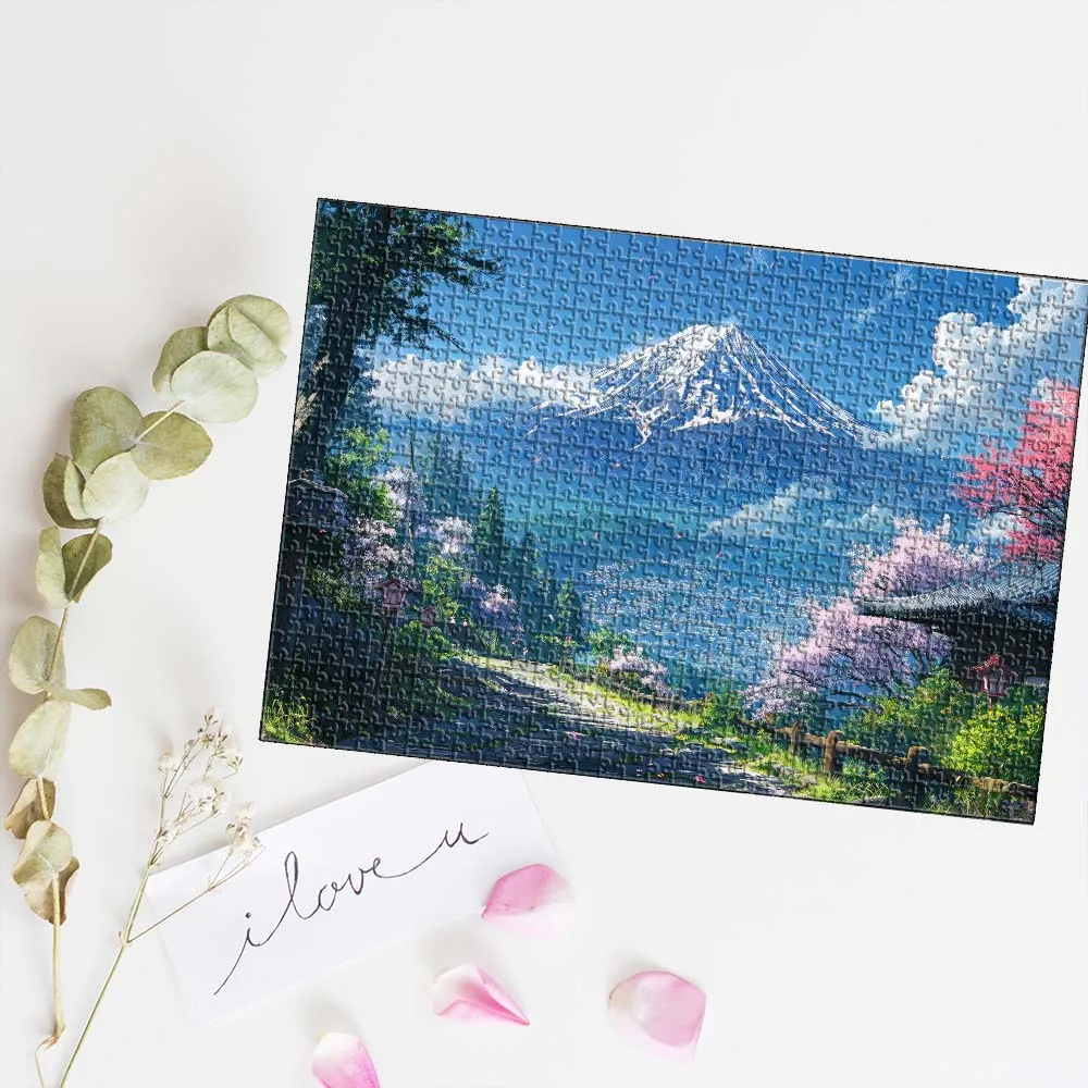 35/150/300/500/1000pcs Beautiful scenery Custom Photo Personalised Decompression Puzzles Jigsaw puzzle Mosaic Custom Puzzles