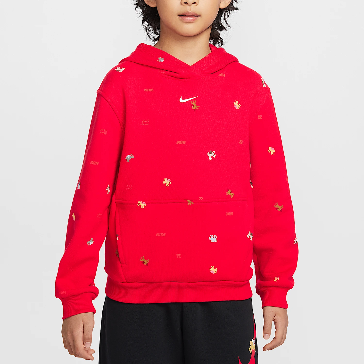 

Детская толстовка Nike с капюшоном и вышивкой для весны IR0097-657