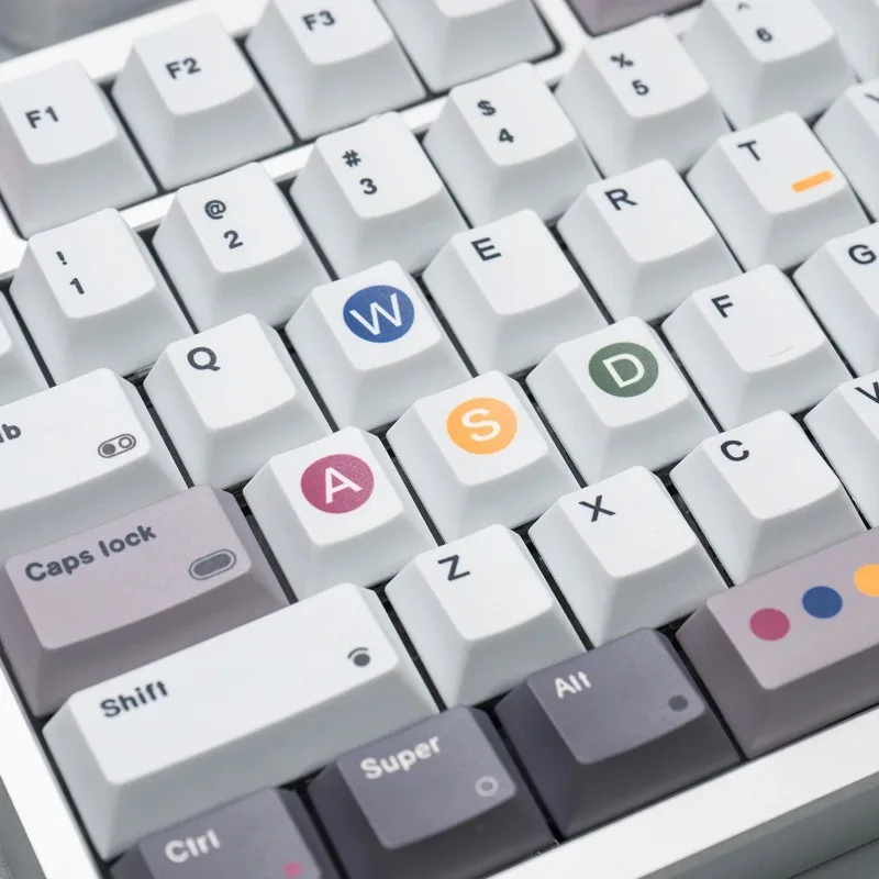 Retro 1989 Gaming Themed PBT Sublimation Keycaps Full Set Original Height Custom Fit For Wooting Keyboard