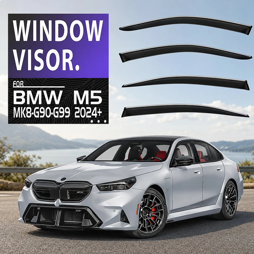 

For BMW M5 E34 E39 E60 F10 F90 G90 G99 Car Window Visor Rain Guard Sun Shade Side Deflector