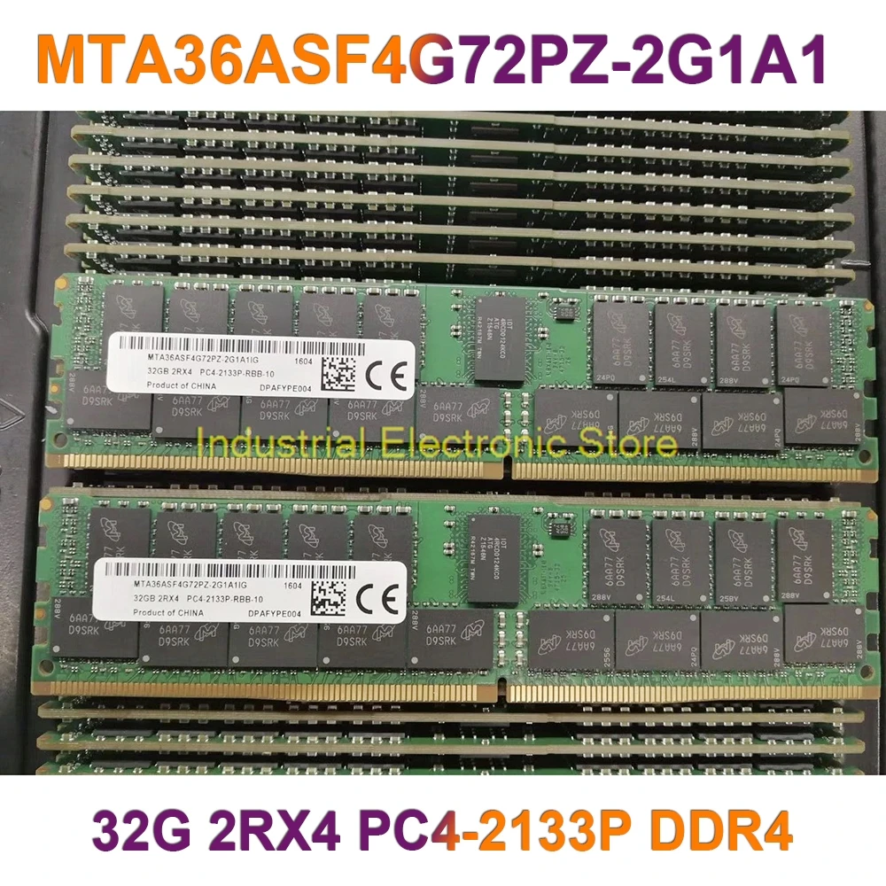 

1Pcs For MT RAM 32GB 32G 2RX4 PC4-2133P DDR4 2133 ECC REG Server Memory MTA36ASF4G72PZ-2G1A1