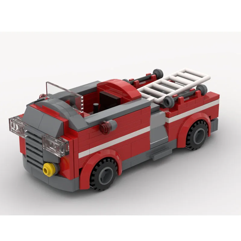 Building Block MOC-40147 Small City Fire Truck Car Construction Model Ornament 193PCS Children's Birthday Gift Christmas Toy