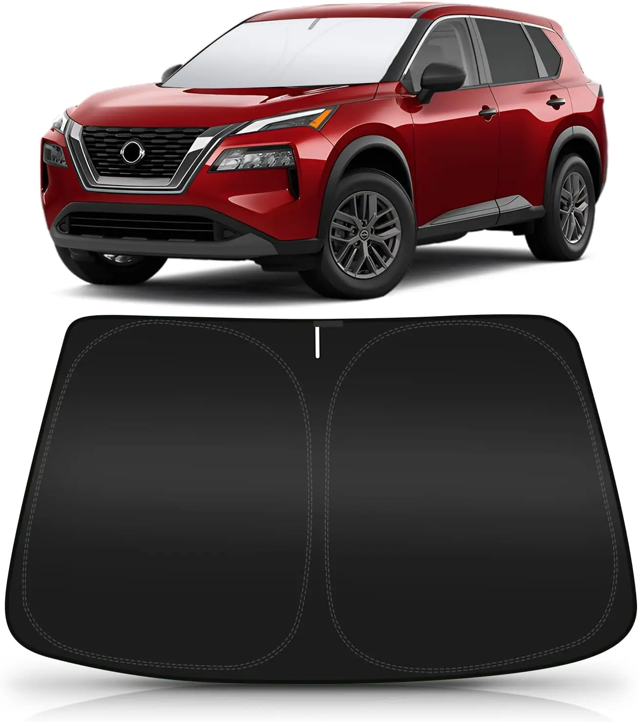 

Солнцезащитный козырек на лобовое стекло автомобиля, совместимый с Nissan Rogue SUV 2014-2020 (НЕ для Rogue Sport и Rogue 3-го поколения) — складной светоотражающий козырек