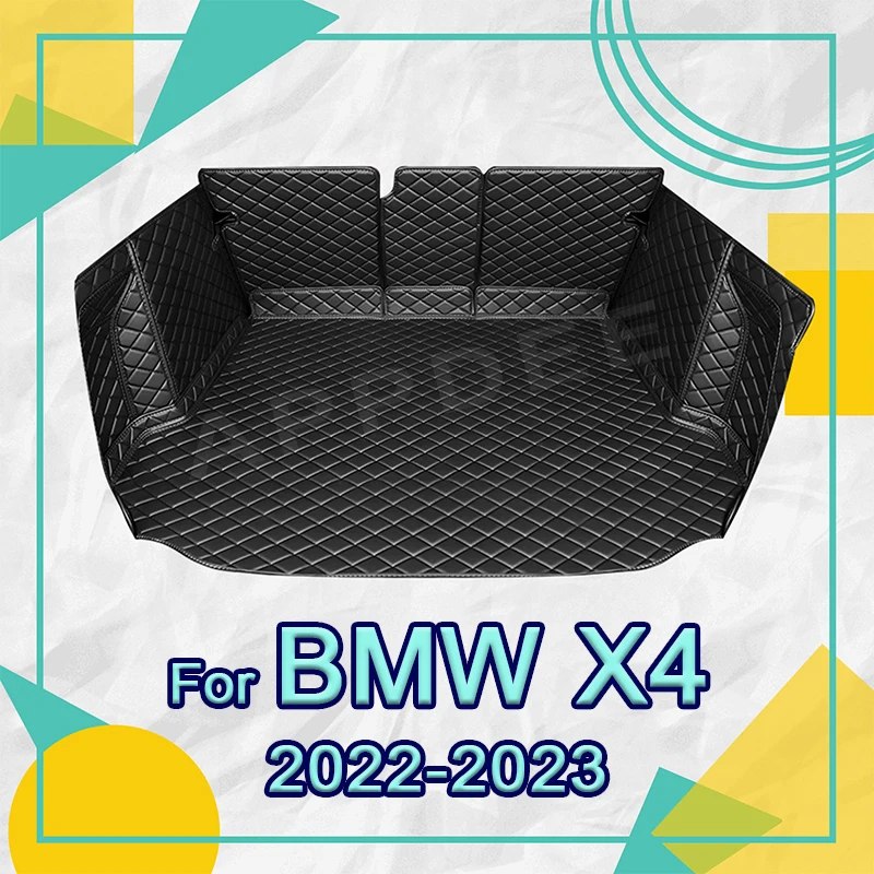 

Автомобильный коврик для багажника с полным покрытием для BMW X4 2022 2023, кожаная накладка для багажника автомобиля, подкладка для груза, защитные аксессуары для интерьера