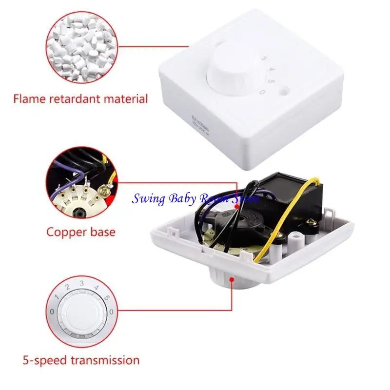 K1AD Управление стеной настройка для потолочного вентилятора, простая установка без сварки