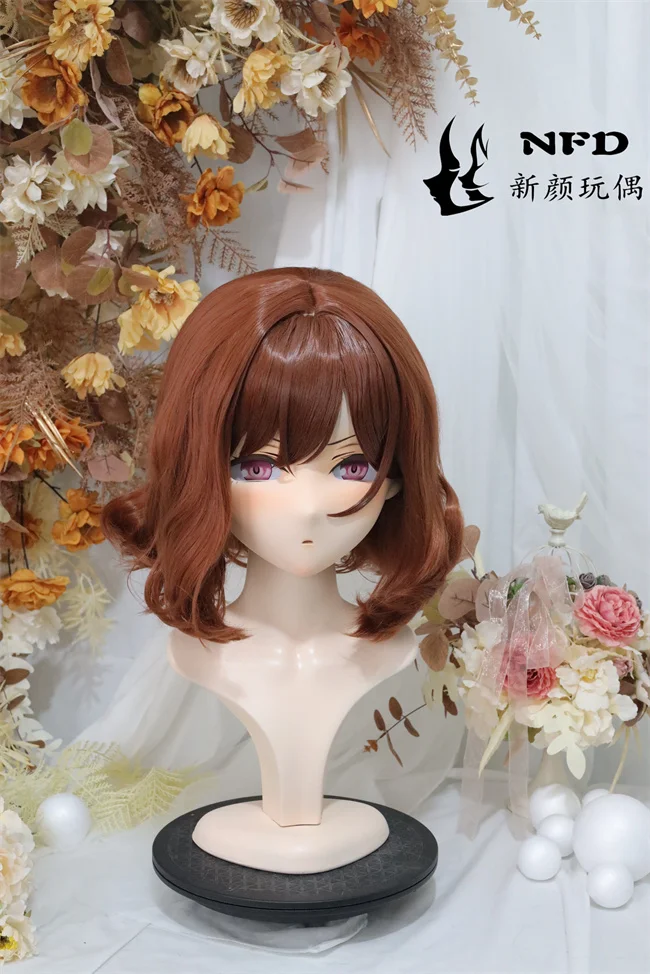 (NFD42-32)Customize Full Head With Lock Crossdress Doll  Female/Girl Japanese Anime Cartoon Character Kig Cosplay Kigurumi Mask