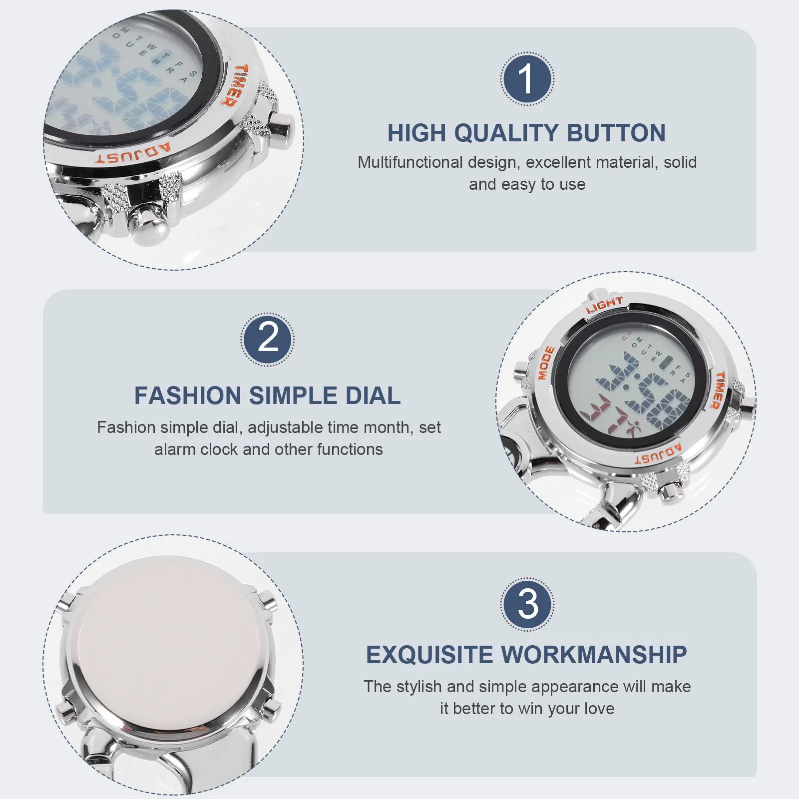Mini Digital Compass Watch with Carabiner Clip for Hiking, Climbing, and Outdoor Navigation