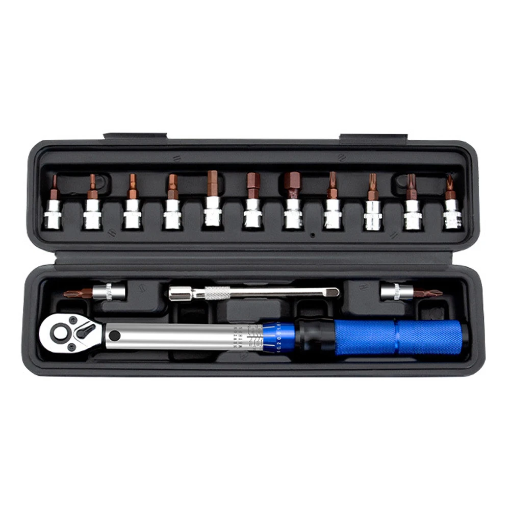 

5-25N.m Micrometer Car Motorbike Disassembly Tool Professional Adjustable Torque Wrench 1/4'' Drive Spanner Hand Tool 3/8Adapter