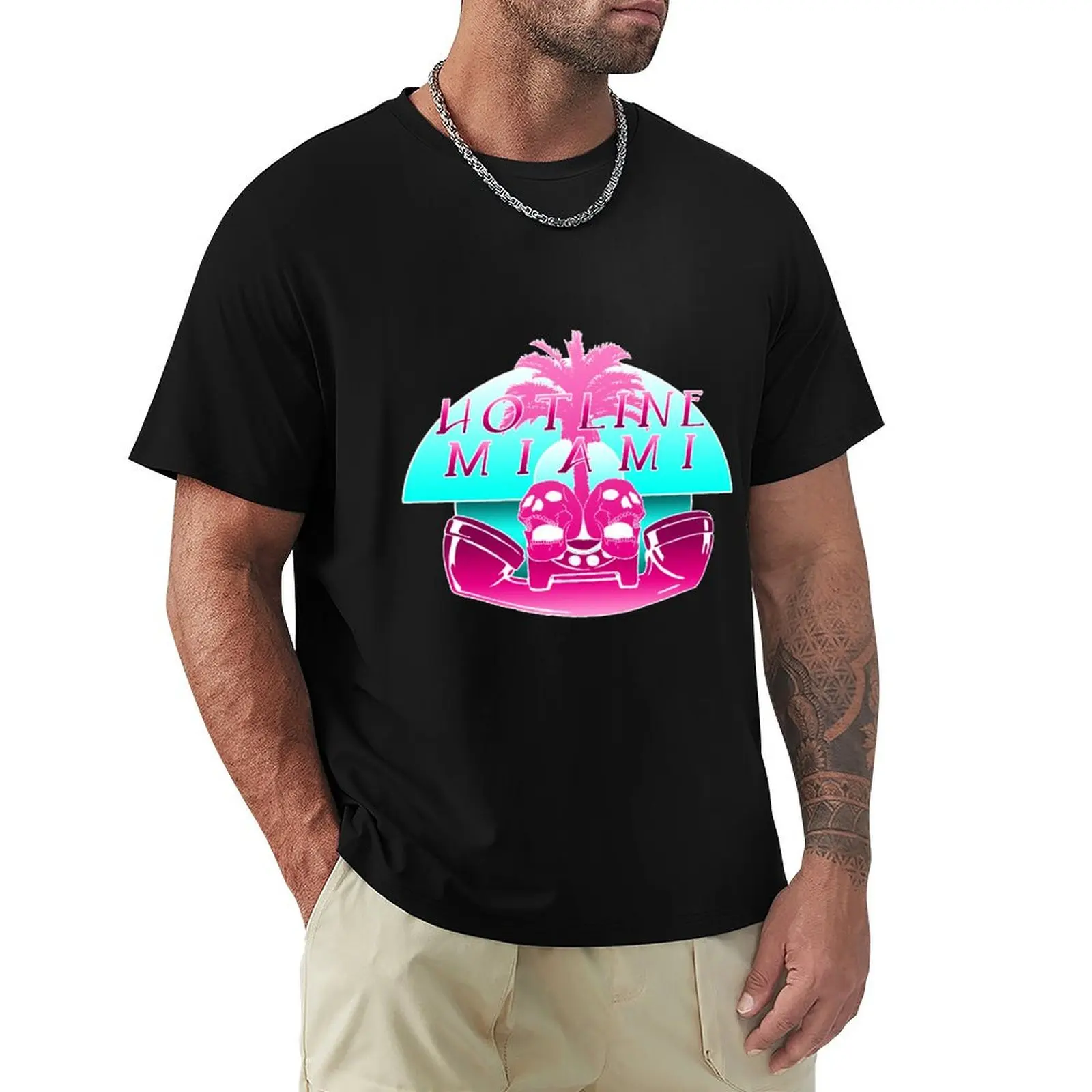 Hotline Miami Logo T-Shirt Stretch Fabric Comfort T-Shirt