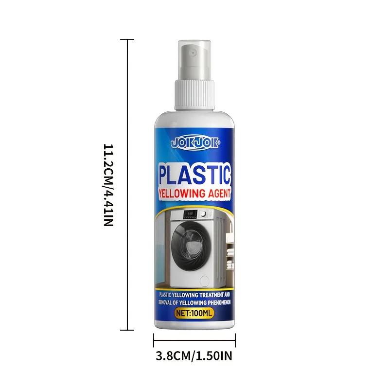 JOKJOK 100ml nouveau Spray d'élimination du jaunissement en plastique blanchiment instantané nettoyant pour taches intérieur de voiture écran AC multi-surface sûr
