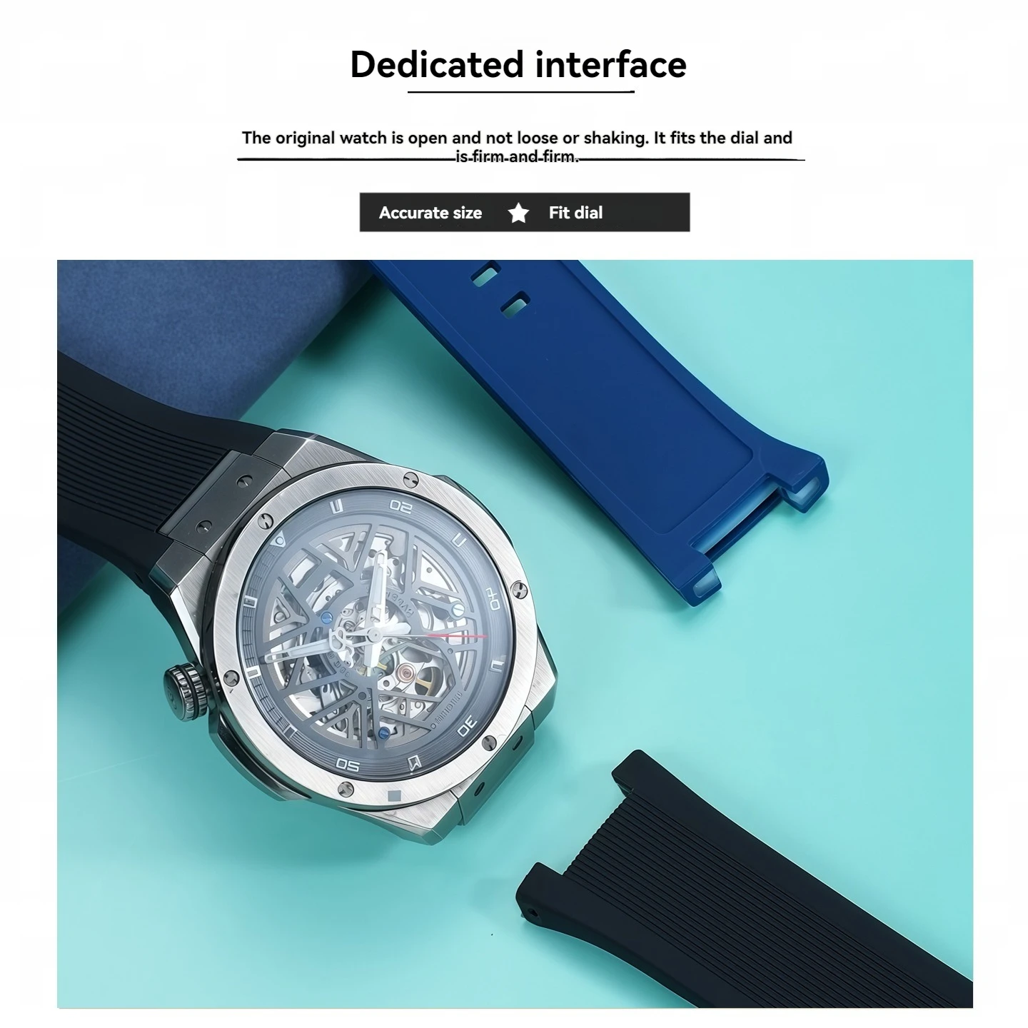 

Для RARONE ‌ Ремешок для часов из силиконовой резины серии Gemini 8840119 8840129 8840139 8840149, мужской, водонепроницаемый, спортивный браслет