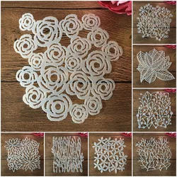 8Pcs/Set 13*13cm Flowers Leaves Rose Plum DIY Layering Stencils Painting Scrapbook Coloring Embossing Album Decorative Template