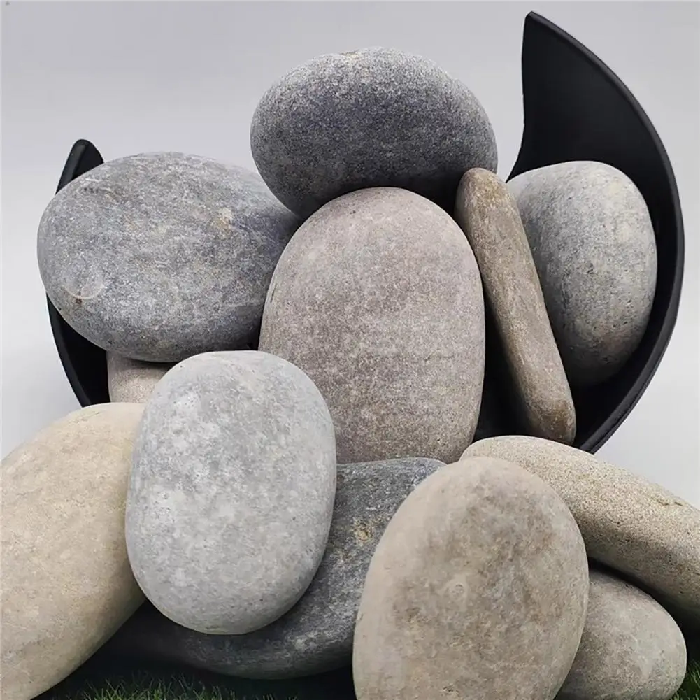 Natural Stones Flat Smooth Pebbles Art Painting River Rocks for Kids Adult Rock Painting Kit DIY Art Supplies Garden Decoration