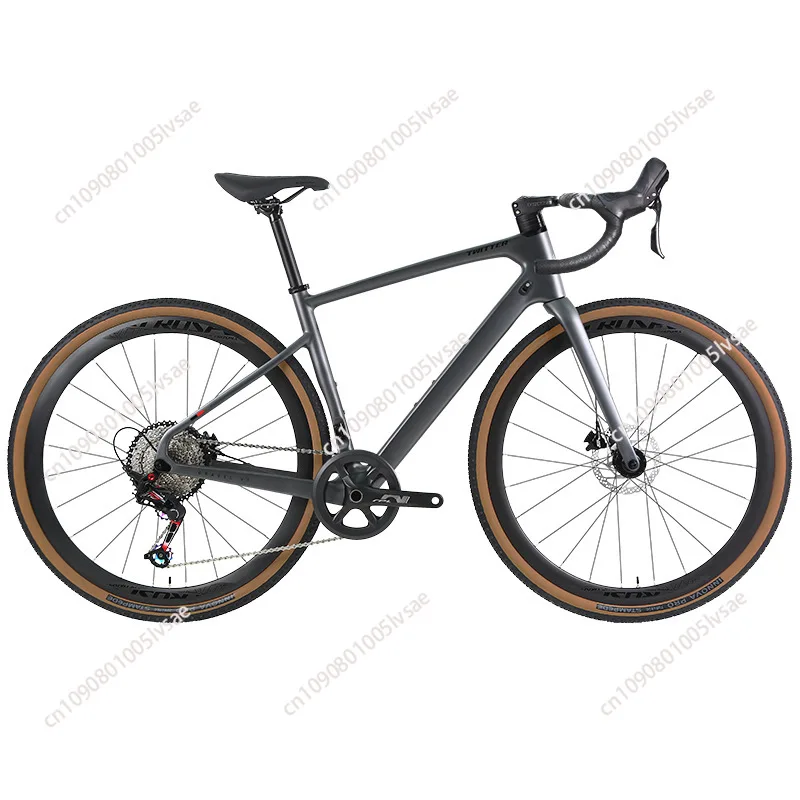 Carbon Fiber Road Bike 12 Variable Speed Full Oil Disc Gravel Off-Road Bike 40C Wide Tire