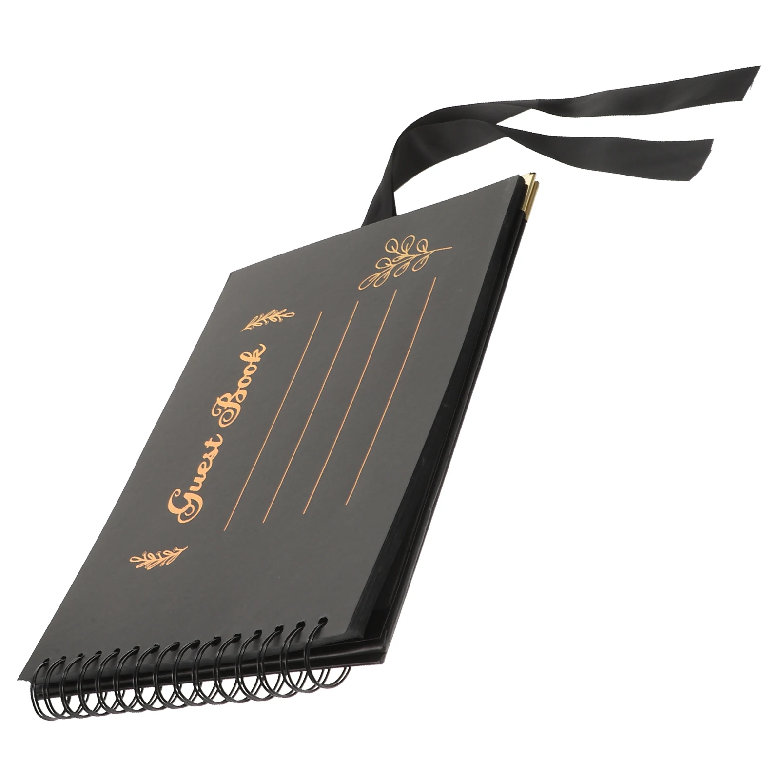 

Graduation Sign in Spiral Guest Book for Party Favor Classic Retro Design Materials Keepsake Souvenir Graduation Book