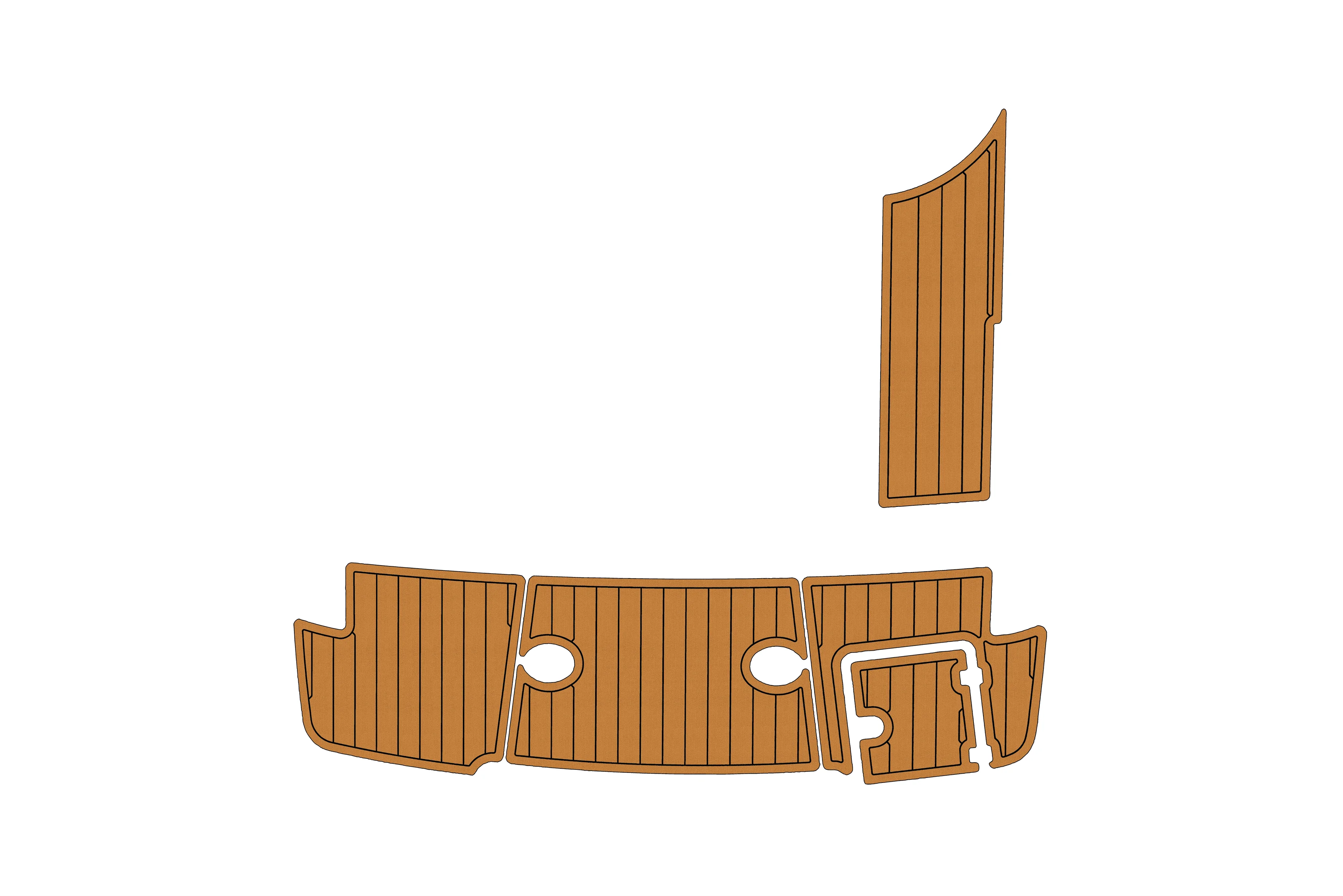 Anti-Skid EVA Faux Teak Self-Adhesive 6mm Boat Decking Pad for 2019 Chaparral 247 SSX SP Yacht Cockpit Durable Marine Floor