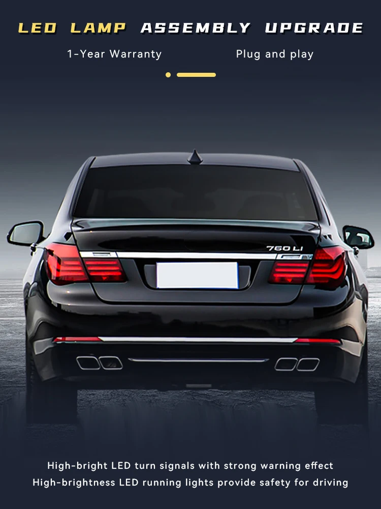 

Auto Taillights For BMW 7 Series F02 730i 740i 750i 2009-2015 Tail Light Rear Lamp LED Modified Brake Automatic Car Accessories