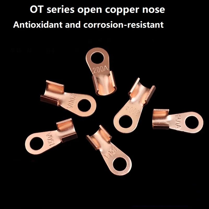 70PCS Open Crimp Ring Connector OT Cable Electrical Wire Terminal Copper Lugs Terminal Connectors Kit