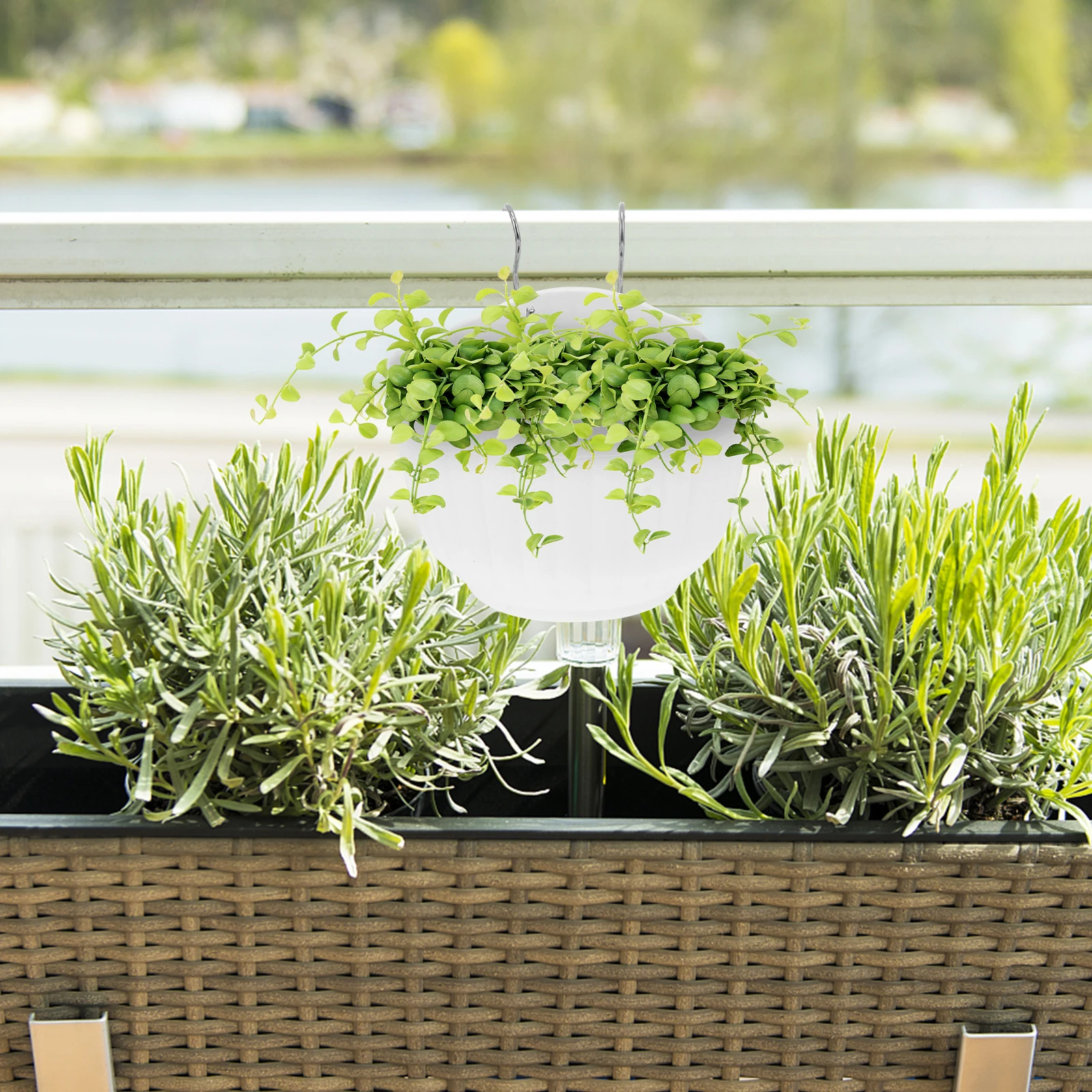 

6 set Plastic Green Pothos Planters Hanging Flower Pot For Balcony Yard Indoor Outdoor Garden Gardening Flowerpot