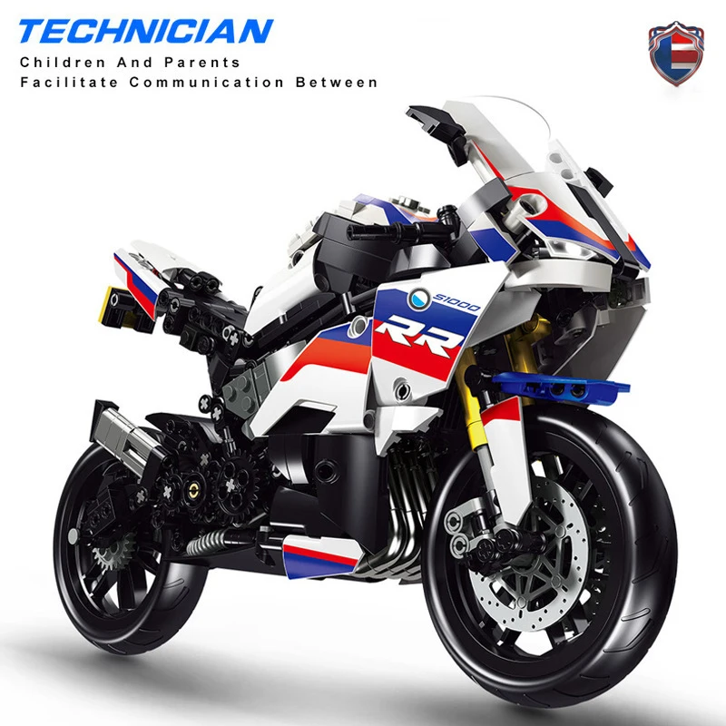 

826pcs Motorcycle Model Building Blocks, Motor Series Racing Bike DIY Kit Creative Display Toy for Kids & Adults