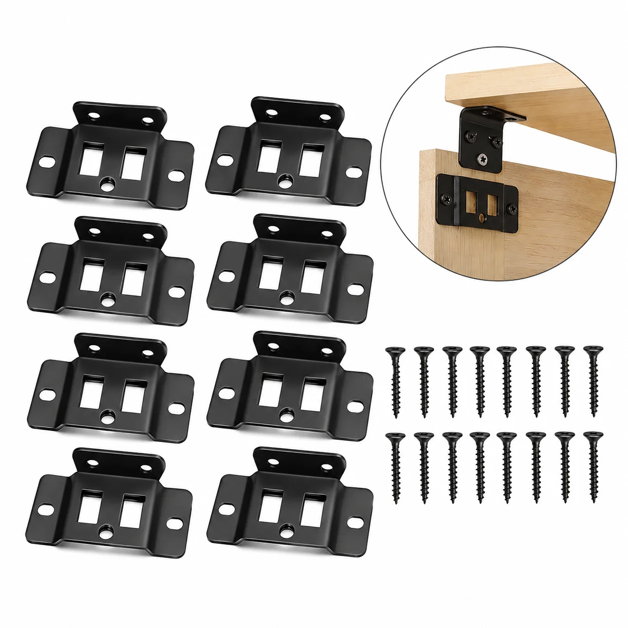 2 In 1 L Shape 90 Degree Furniture Connector Shelf Support Cabinet Joint Fastener DIY Home Renovation Hardware Accessories