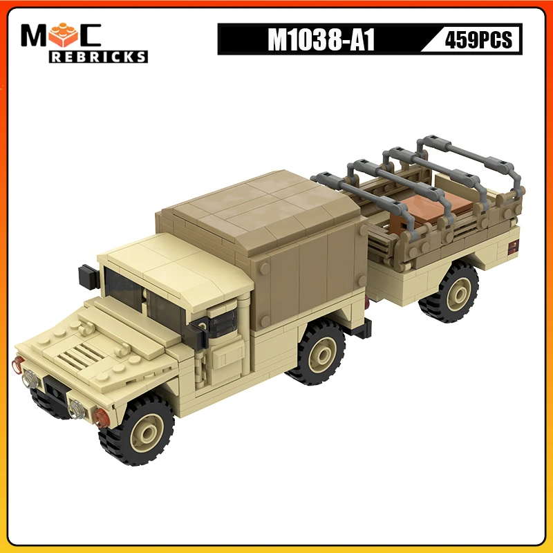 

MOC Military M1038A1 Hummered Armored Truck And Ambulance Building Block WW2 Army Soldiers Figures Vehicle Boys Kids Toys Gifts