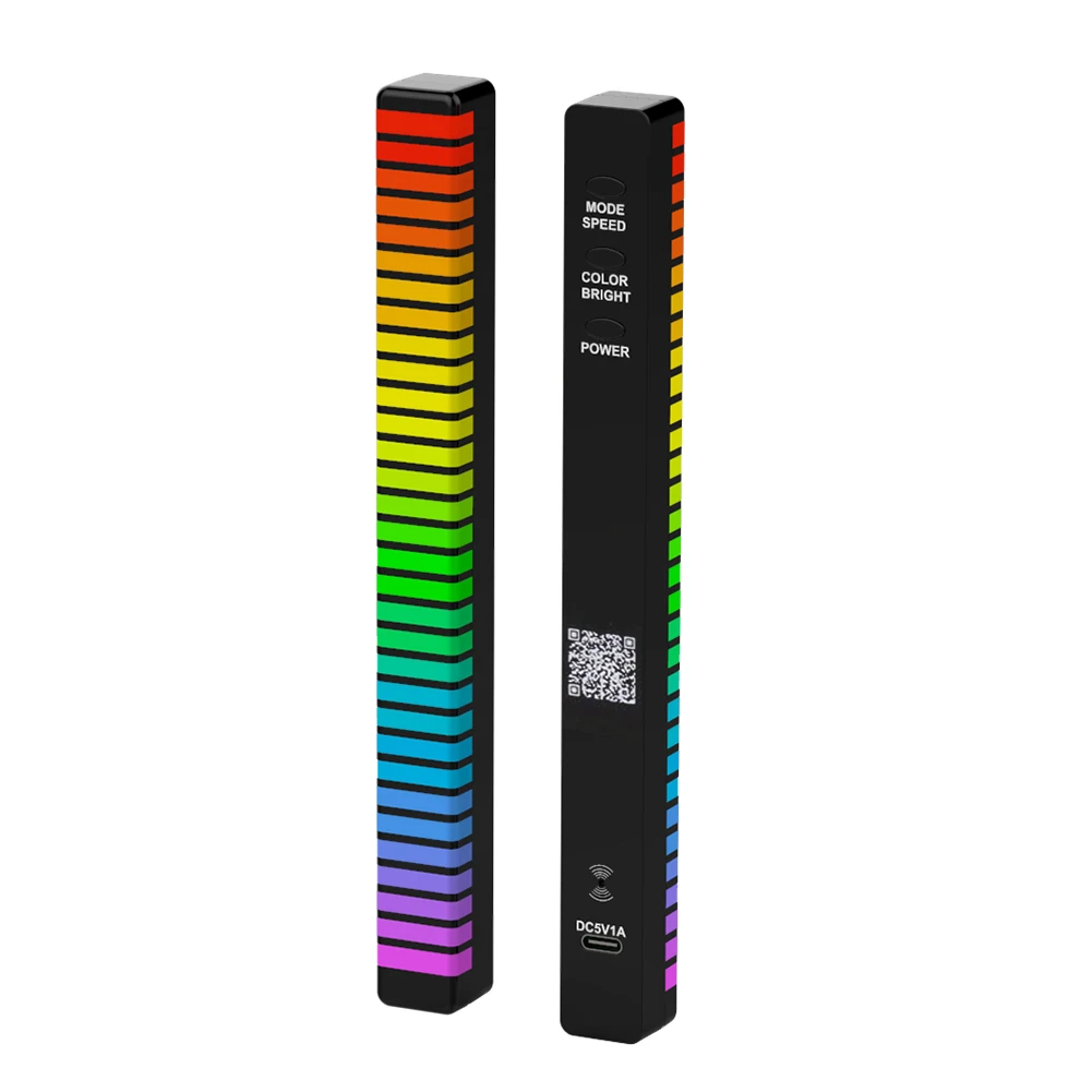 Ativado por Voz 3D RGB Música LED Lâmpada Atmosfera de Carro, Luz Ambiente, Controle de Som, Pickup Ritmo, Novo, 2024