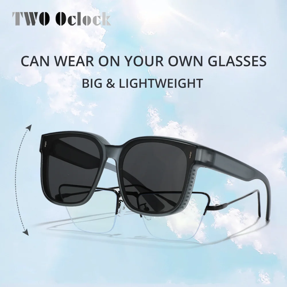 Big Oversized Polarized Overlay Sunglasses Men Women UV400 Square Sun Glasses Male Female Shades Driver Goggles For Optic Frame