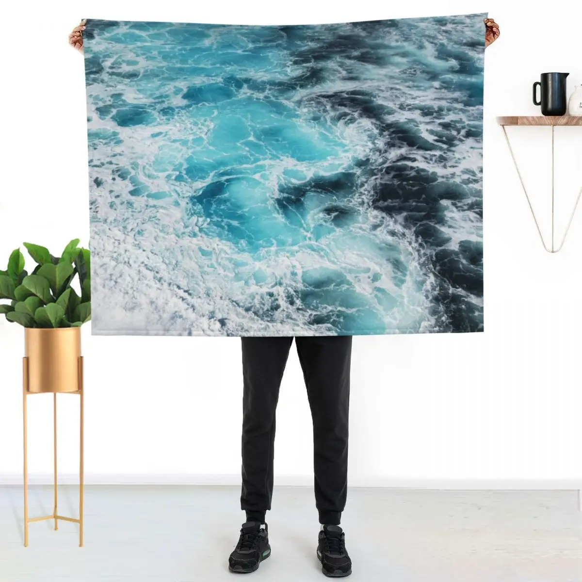 

mesmerizing blue ocean waves Throw Blanket Versatile Cozy Throw Blanket for All Occasions