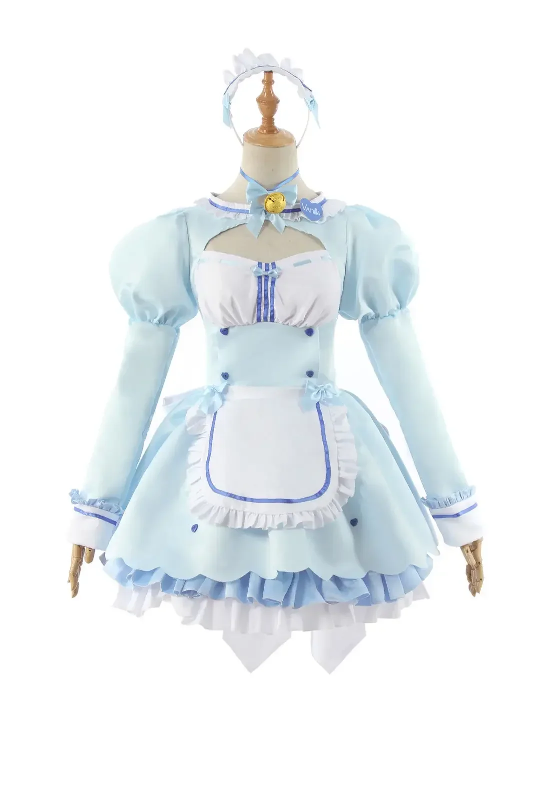 Anime Chocola Nekopara Cosplay Costume Vanilla Suits Cat Girl Maid Costume Lolita Lovable Pink Blue Outfits Halloween Costumes view 4
