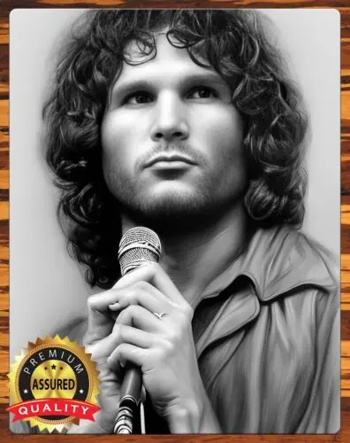 Jim Morrison - Painting - To Be Signed By Artist - Metal Sign