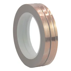 DONGSENFA 20 Meters Single Side Conductive Copper Foil Tape Strip Adhesive EMI Shielding Heat Resist Tape 5mm 6mm 8mm 10mm