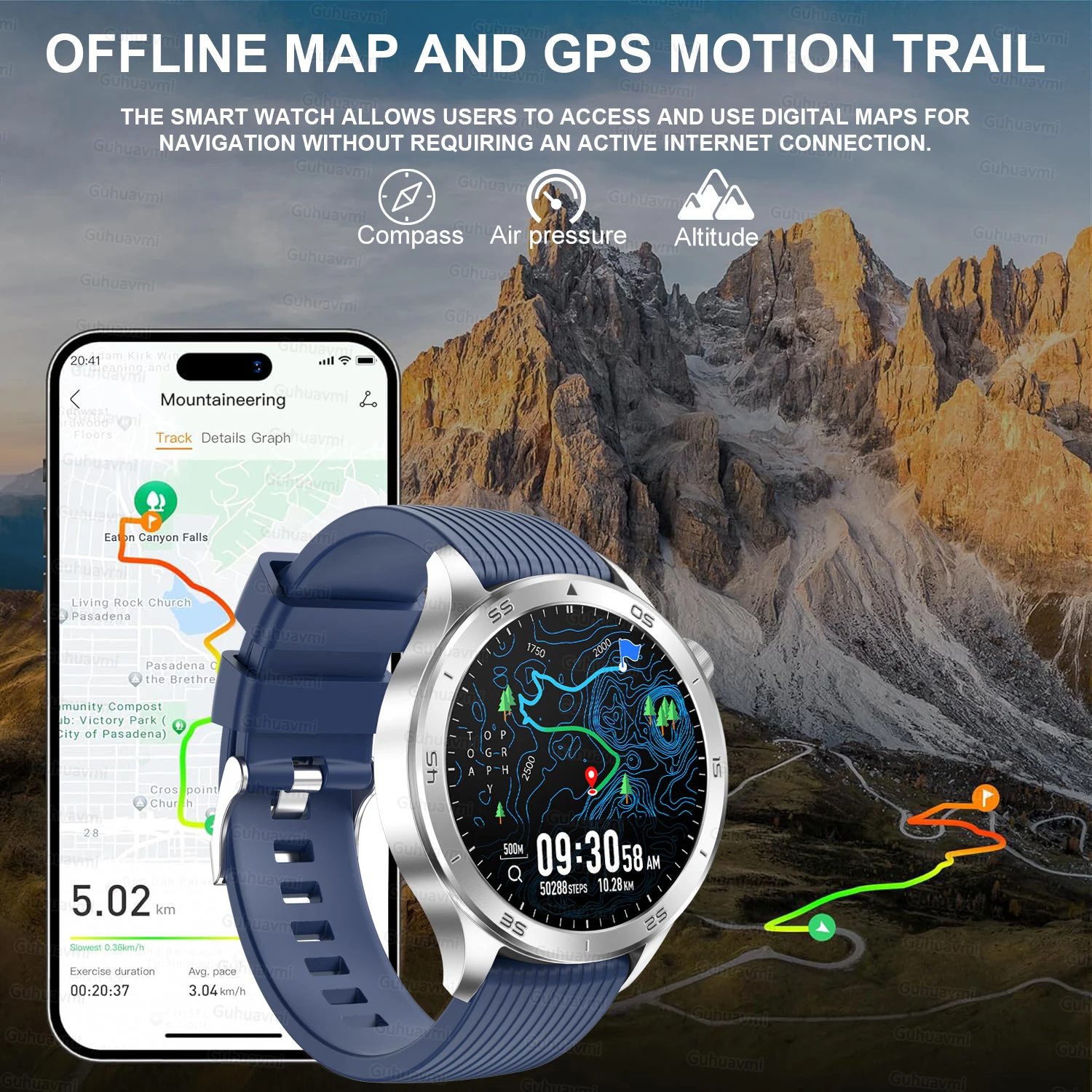 2025 New For OPPO Watch X2 GPS Track Smart Watch Men AMOLED Screen Compass Sports Fitness IP68 Waterproof BT Call Smart Bracelet